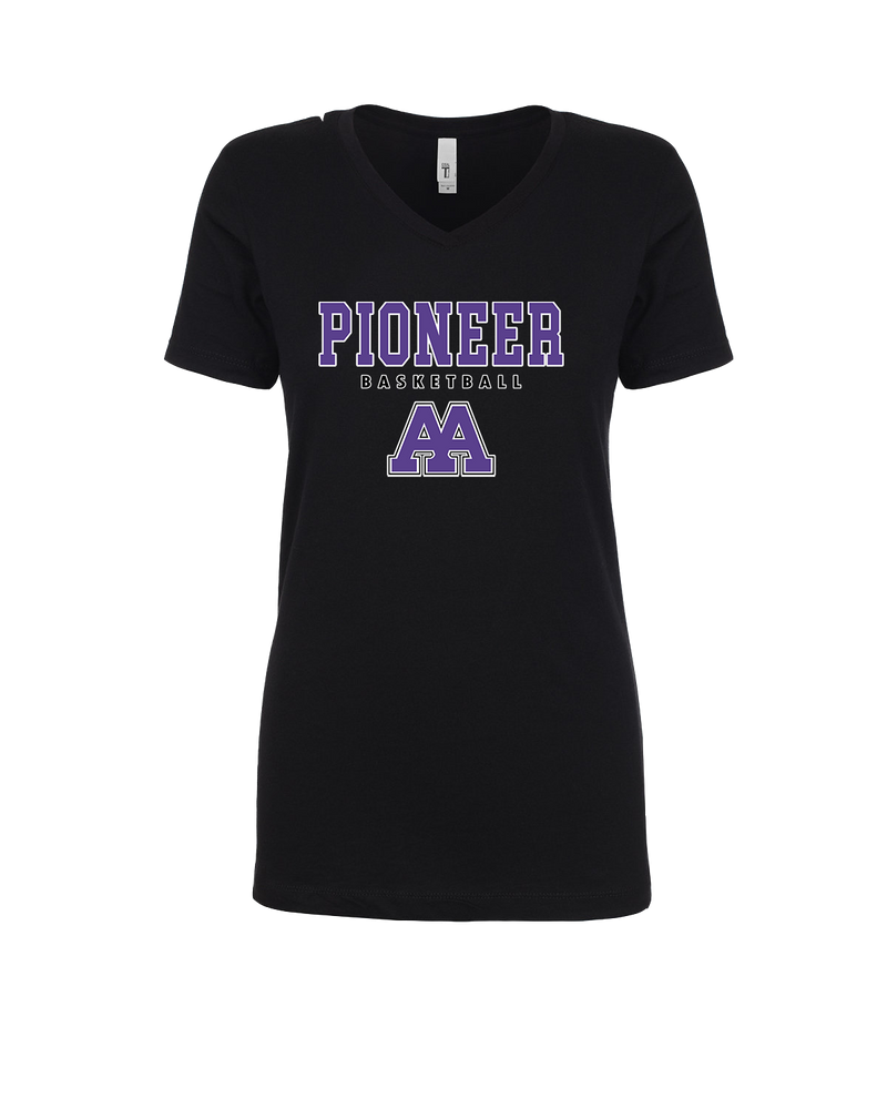Pioneer HS Girls Basketball Block - Womens V-Neck