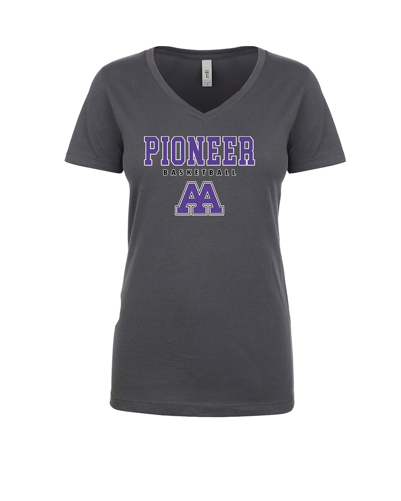 Pioneer HS Girls Basketball Block - Womens V-Neck