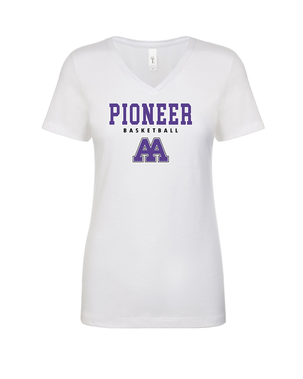Pioneer HS Girls Basketball Block - Womens V-Neck