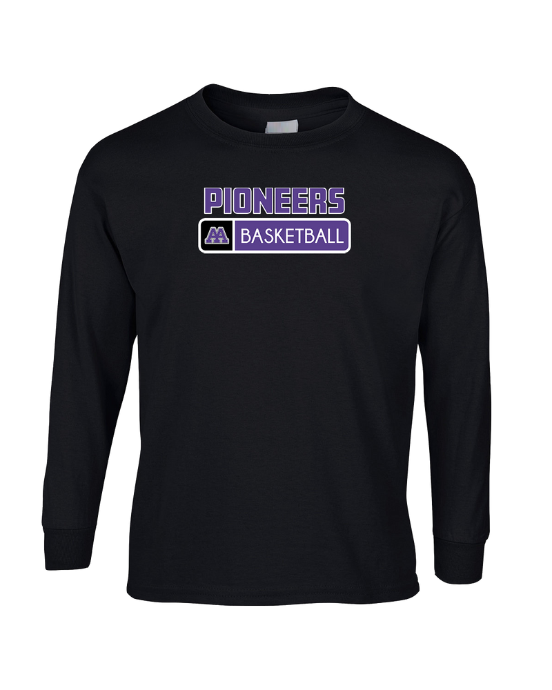 Pioneer HS Girls Basketball Pennant - Mens Basic Cotton Long Sleeve