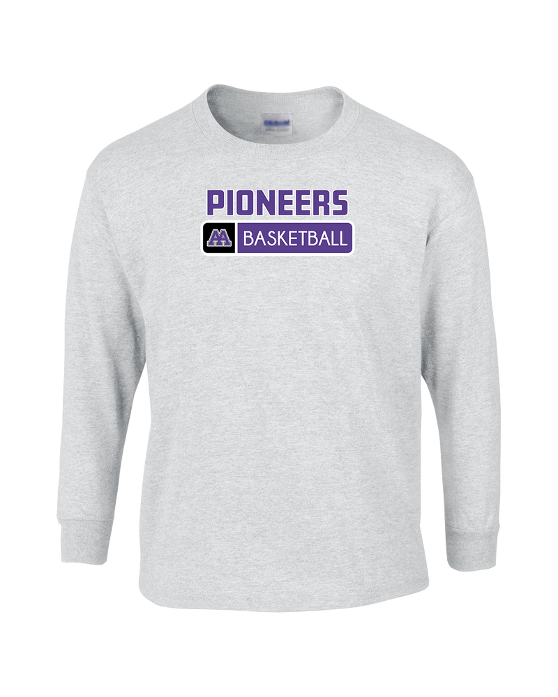 Pioneer HS Girls Basketball Pennant - Mens Basic Cotton Long Sleeve