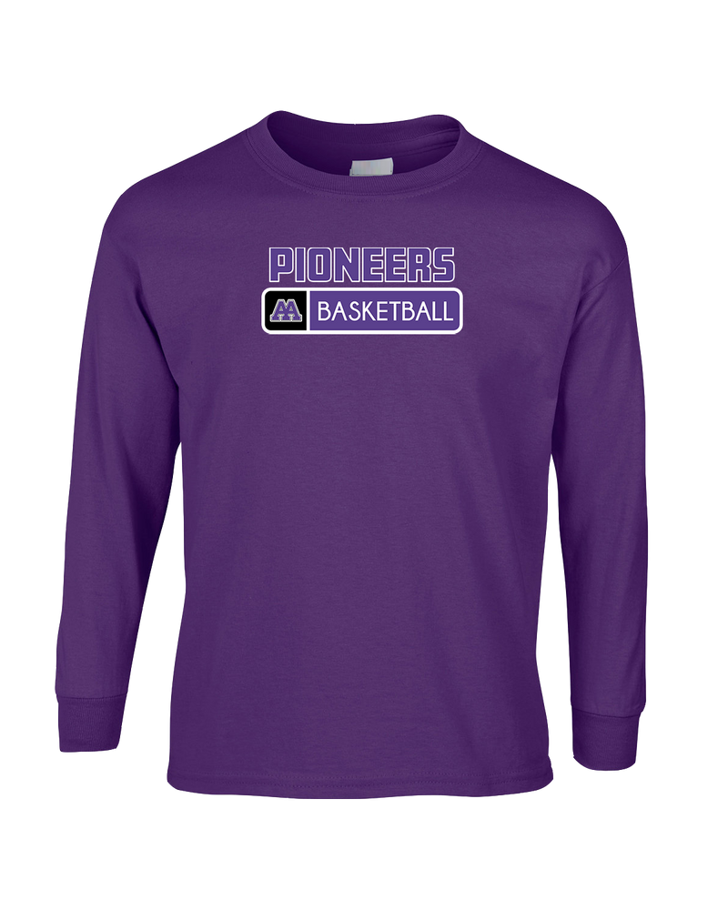 Pioneer HS Girls Basketball Pennant - Mens Basic Cotton Long Sleeve