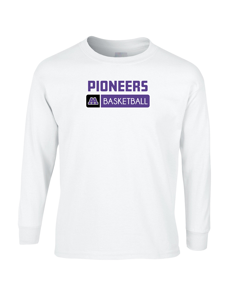 Pioneer HS Girls Basketball Pennant - Mens Basic Cotton Long Sleeve