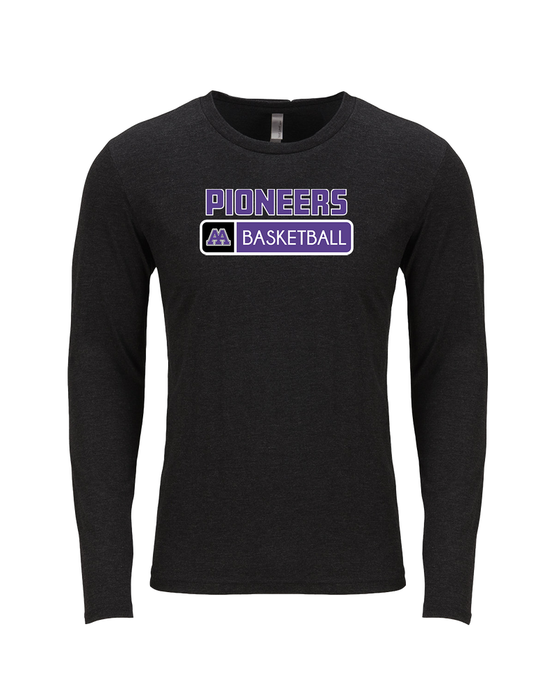 Pioneer HS Girls Basketball Pennant - Tri Blend Long Sleeve