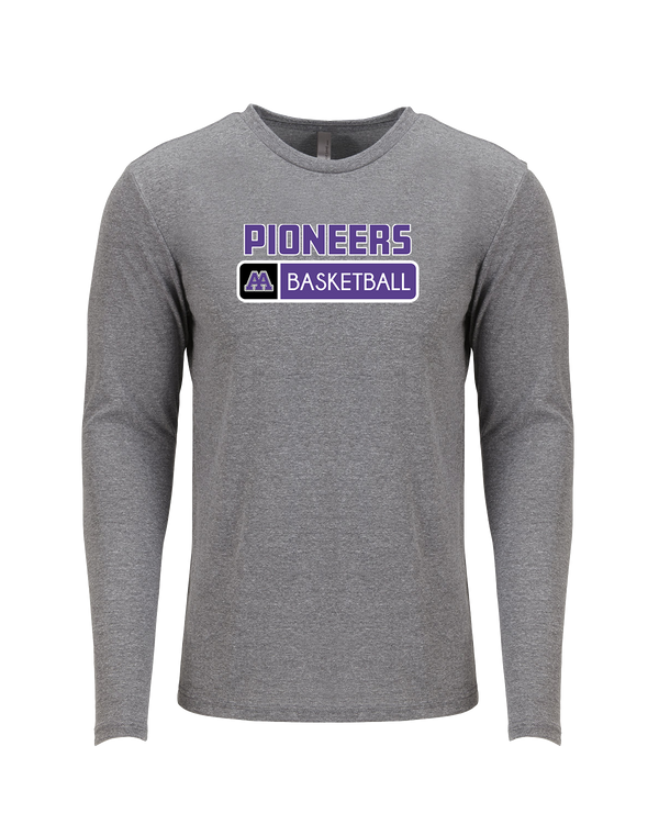 Pioneer HS Girls Basketball Pennant - Tri Blend Long Sleeve