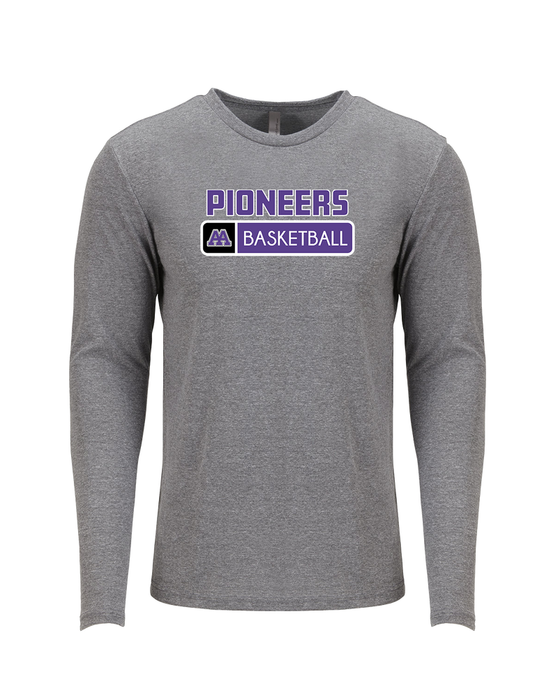 Pioneer HS Girls Basketball Pennant - Tri Blend Long Sleeve