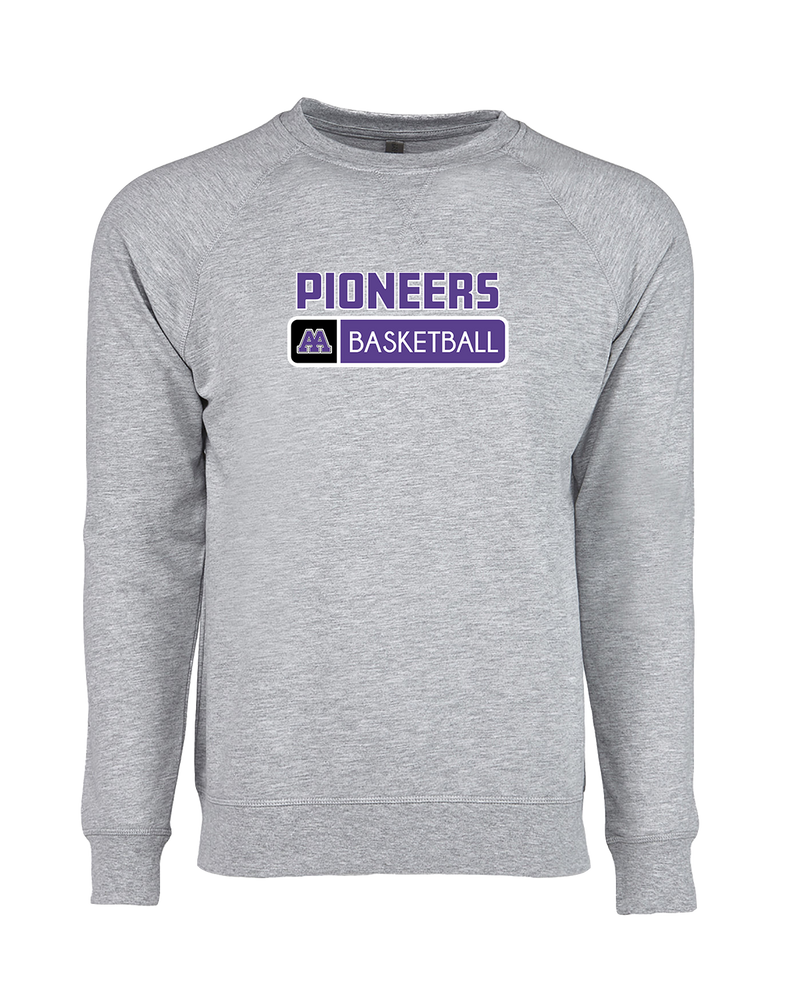 Pioneer HS Girls Basketball Pennant - Crewneck Sweatshirt