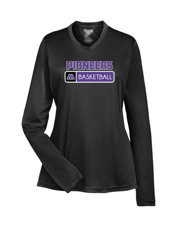 Pioneer HS Girls Basketball Pennant - Womens Performance Long Sleeve