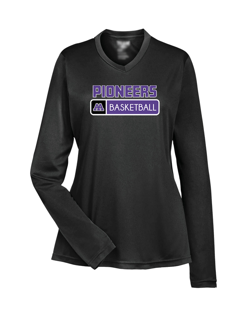Pioneer HS Girls Basketball Pennant - Womens Performance Long Sleeve