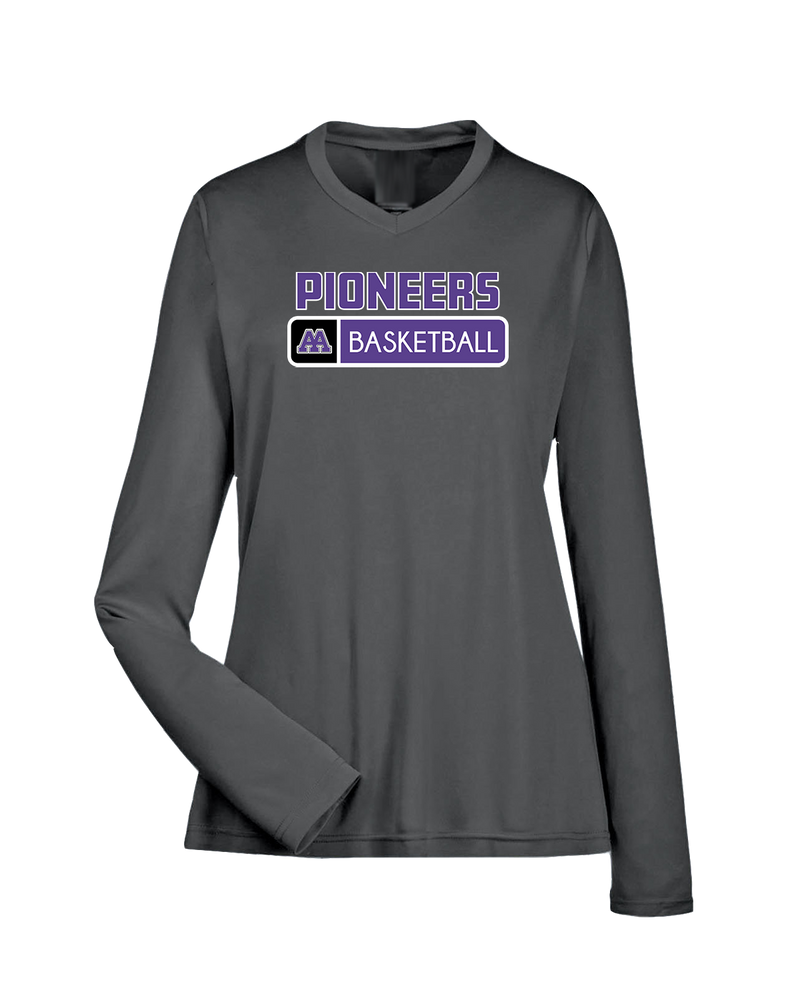 Pioneer HS Girls Basketball Pennant - Womens Performance Long Sleeve
