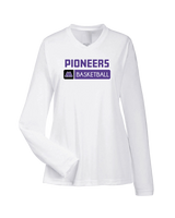 Pioneer HS Girls Basketball Pennant - Womens Performance Long Sleeve
