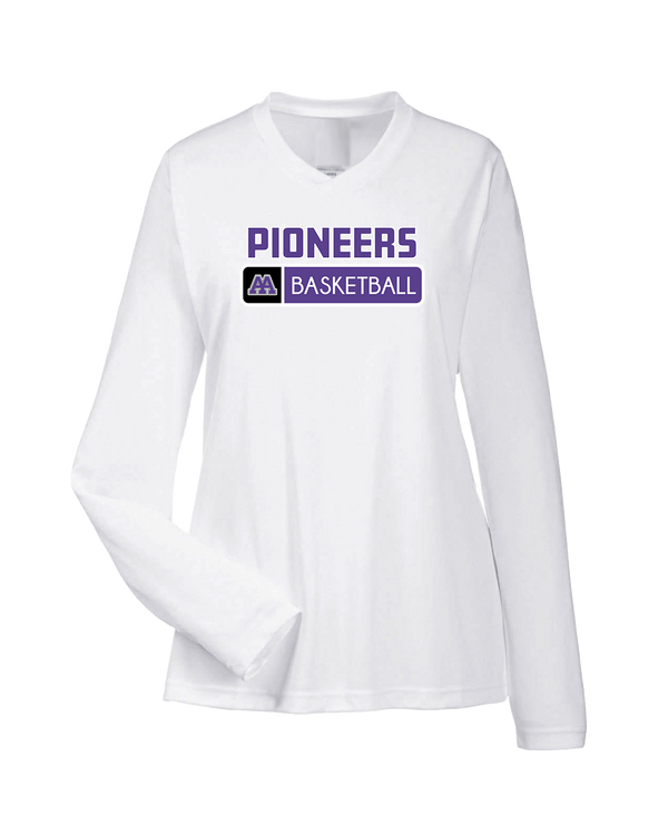 Pioneer HS Girls Basketball Pennant - Womens Performance Long Sleeve