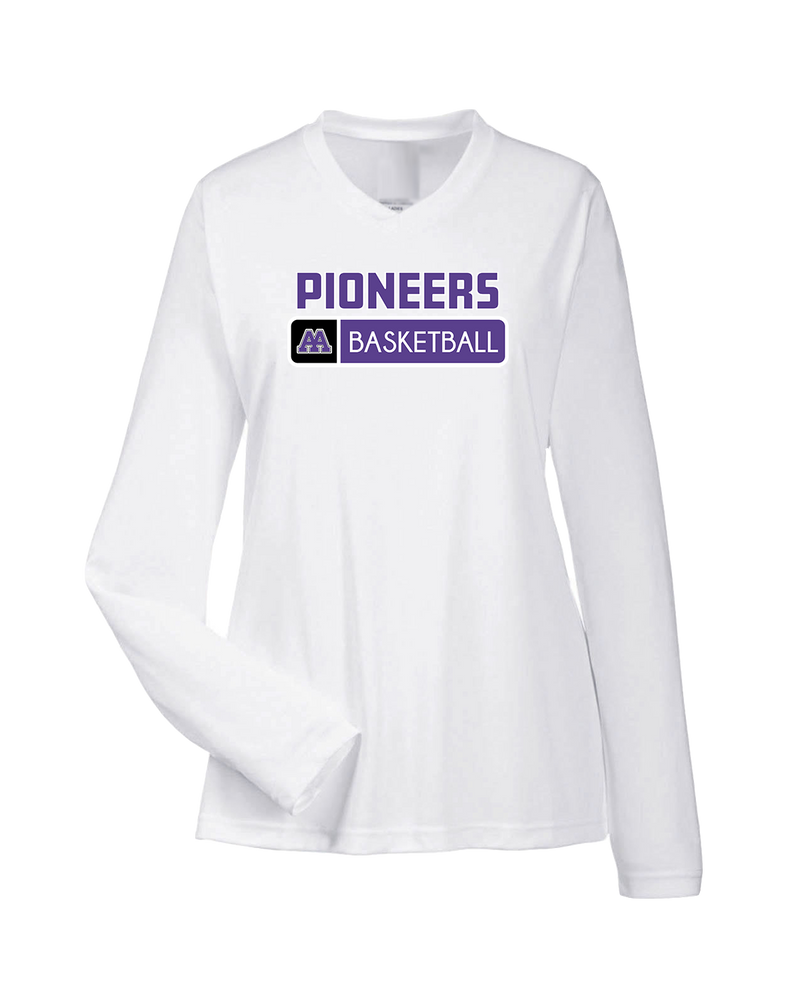 Pioneer HS Girls Basketball Pennant - Womens Performance Long Sleeve