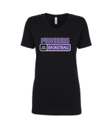 Pioneer HS Girls Basketball Pennant - Womens V-Neck
