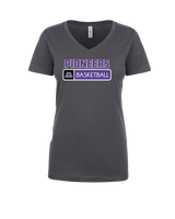Pioneer HS Girls Basketball Pennant - Womens V-Neck