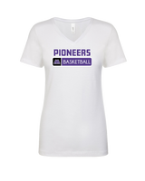 Pioneer HS Girls Basketball Pennant - Womens V-Neck