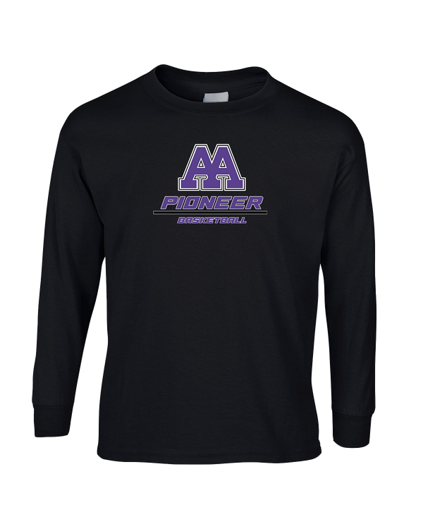 Pioneer HS Girls Basketball Split - Mens Basic Cotton Long Sleeve