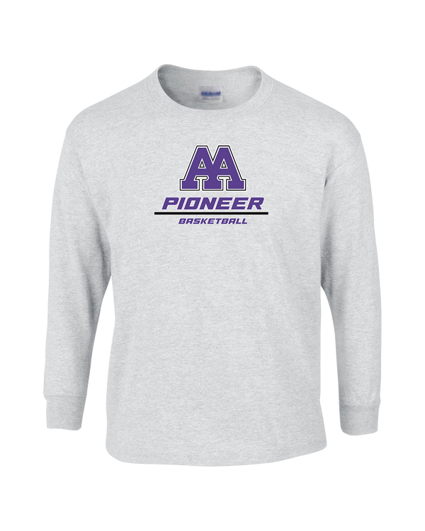 Pioneer HS Girls Basketball Split - Mens Basic Cotton Long Sleeve