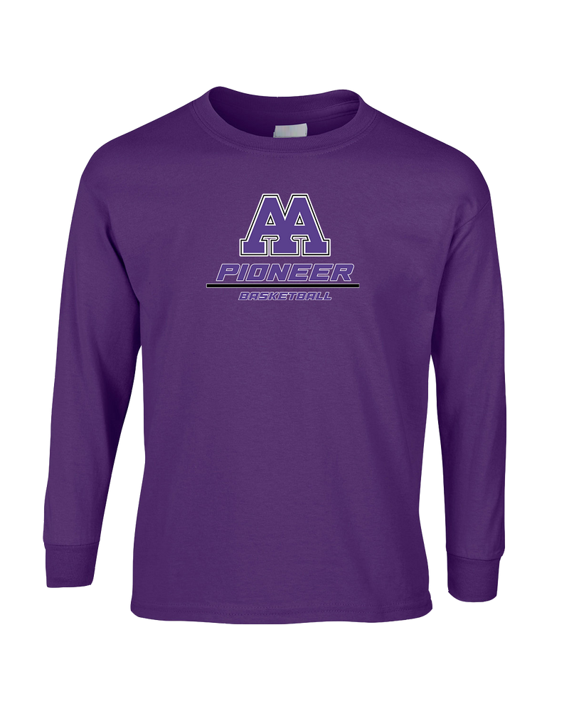 Pioneer HS Girls Basketball Split - Mens Basic Cotton Long Sleeve
