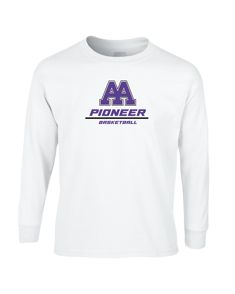 Pioneer HS Girls Basketball Split - Mens Basic Cotton Long Sleeve