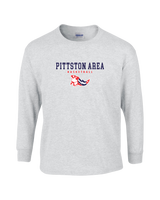 Pittston Area HS Boys Basketball Block - Mens Basic Cotton Long Sleeve