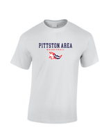 Pittston Area HS Boys Basketball Block - Cotton T-Shirt