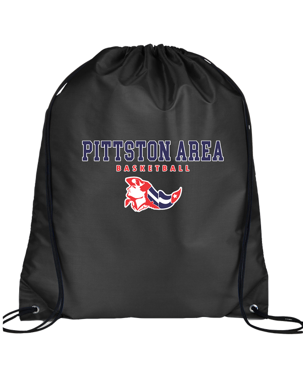 Pittston Area HS Boys Basketball Block - Drawstring Bag