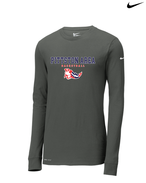 Pittston Area HS Boys Basketball Block - Nike Dri-Fit Poly Long Sleeve