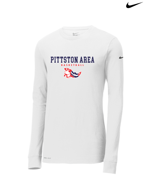 Pittston Area HS Boys Basketball Block - Nike Dri-Fit Poly Long Sleeve