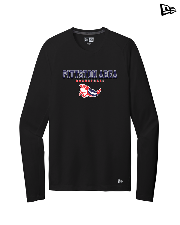 Pittston Area HS Boys Basketball Block - New Era Long Sleeve Crew