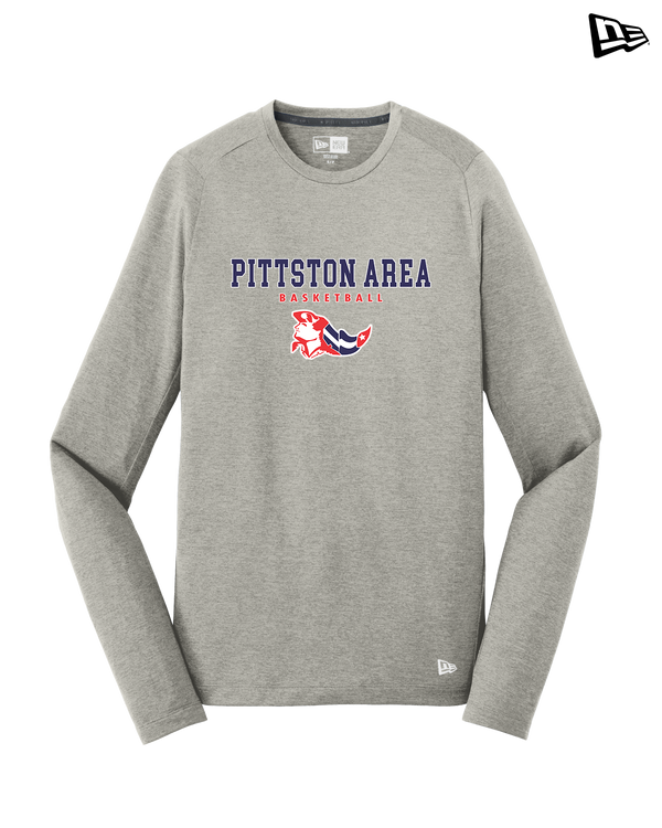 Pittston Area HS Boys Basketball Block - New Era Long Sleeve Crew