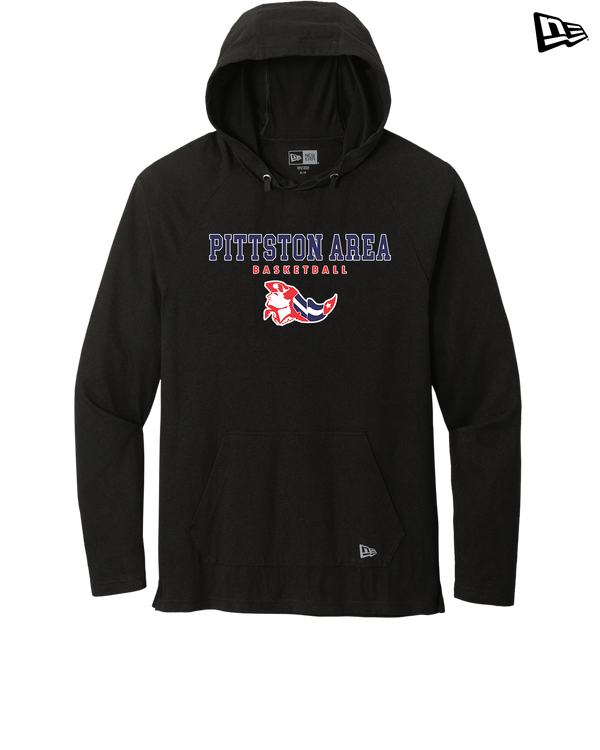 Pittston Area HS Boys Basketball Block - New Era Tri Blend Hoodie