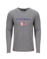 Pittston Area HS Boys Basketball Block - Tri Blend Long Sleeve