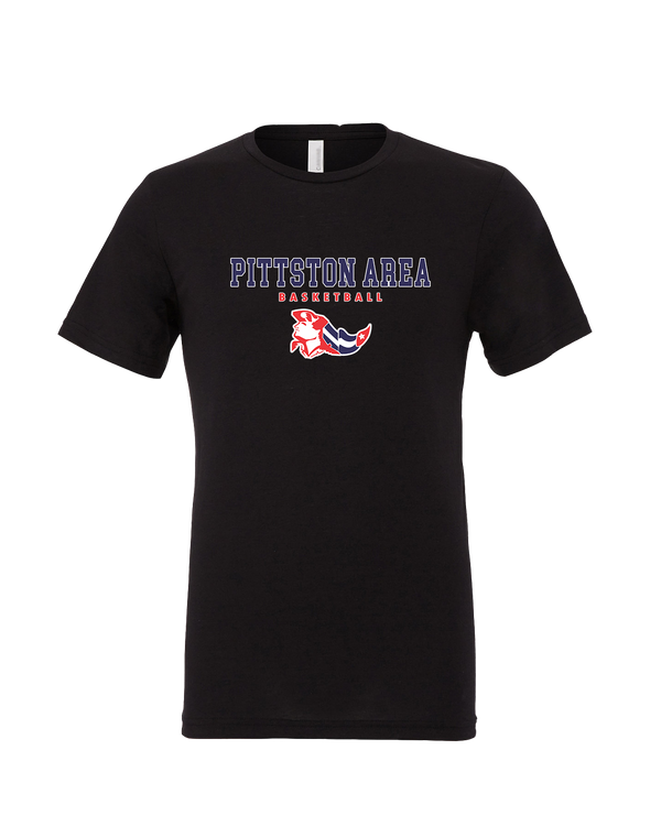 Pittston Area HS Boys Basketball Block - Mens Tri Blend Shirt