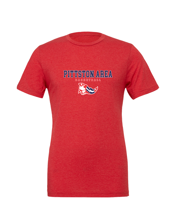 Pittston Area HS Boys Basketball Block - Mens Tri Blend Shirt