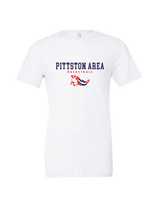 Pittston Area HS Boys Basketball Block - Mens Tri Blend Shirt