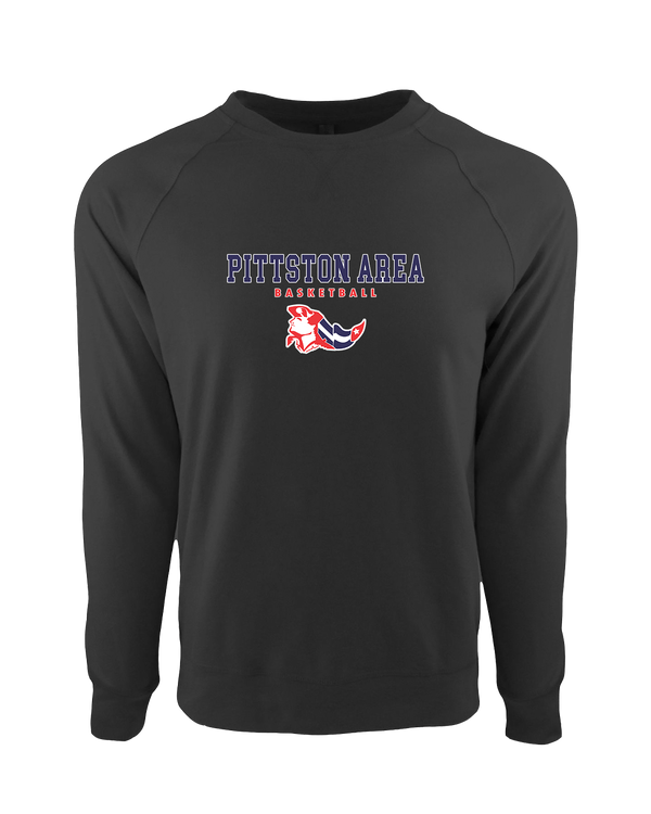Pittston Area HS Boys Basketball Block - Crewneck Sweatshirt