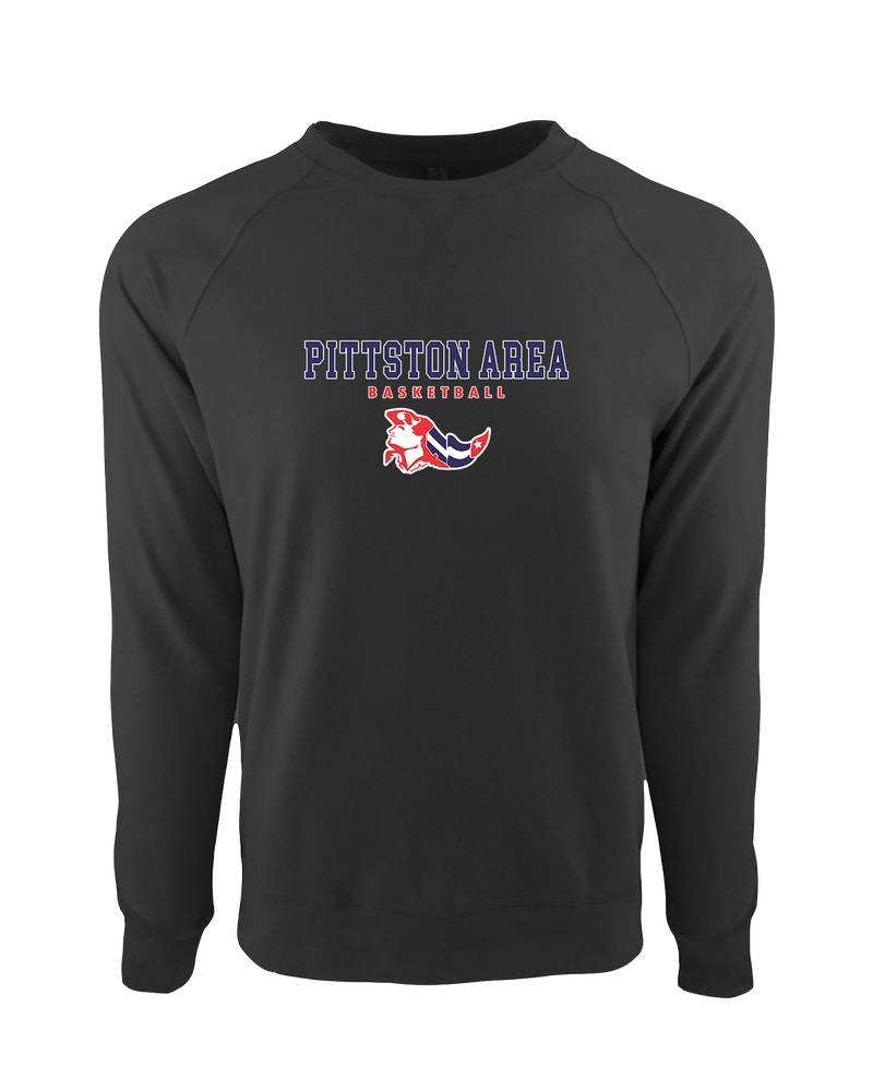Pittston Area HS Boys Basketball Block - Crewneck Sweatshirt