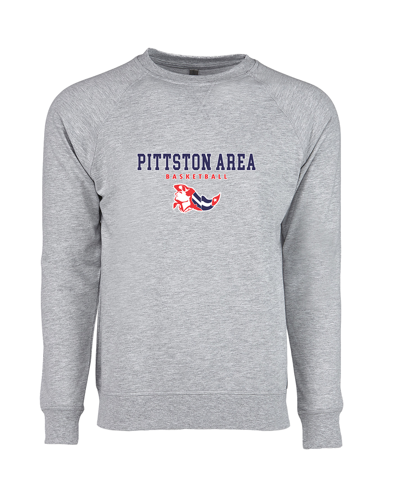 Pittston Area HS Boys Basketball Block - Crewneck Sweatshirt