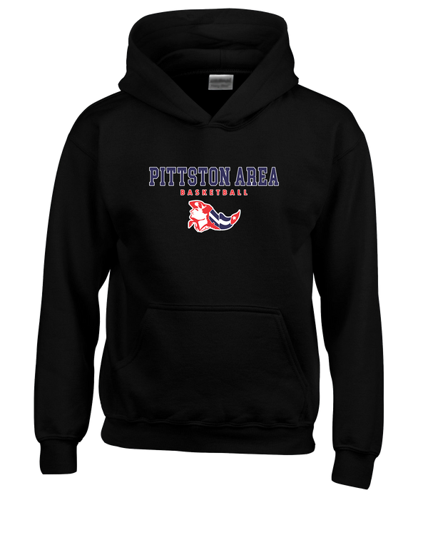 Pittston Area HS Boys Basketball Block - Cotton Hoodie