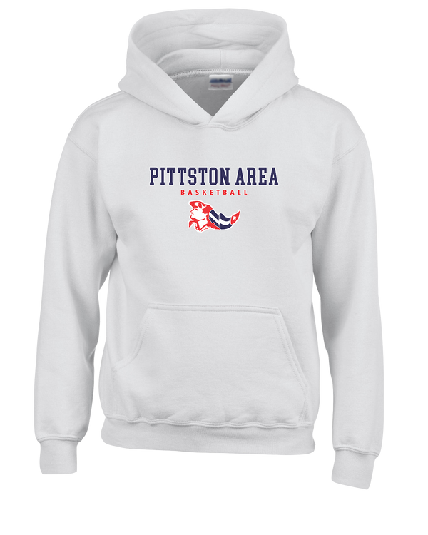 Pittston Area HS Boys Basketball Block - Cotton Hoodie