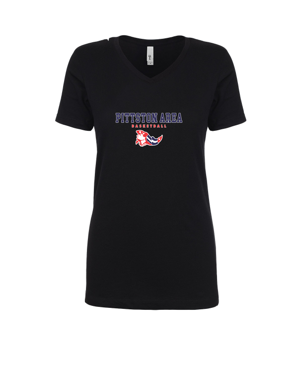 Pittston Area HS Boys Basketball Block - Womens V-Neck