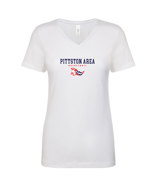 Pittston Area HS Boys Basketball Block - Womens V-Neck