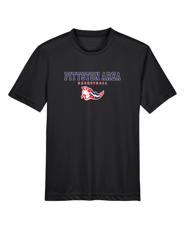 Pittston Area HS Boys Basketball Block - Youth Performance T-Shirt