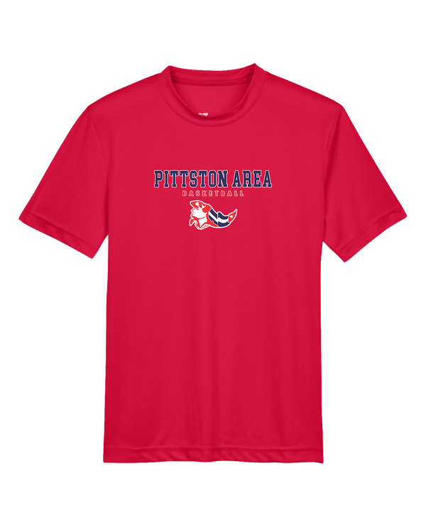 Pittston Area HS Boys Basketball Block - Youth Performance T-Shirt