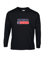 Pittston Area HS Boys Basketball Pennant - Mens Basic Cotton Long Sleeve