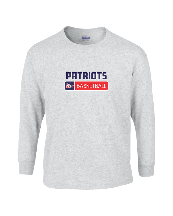 Pittston Area HS Boys Basketball Pennant - Mens Basic Cotton Long Sleeve