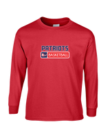Pittston Area HS Boys Basketball Pennant - Mens Basic Cotton Long Sleeve