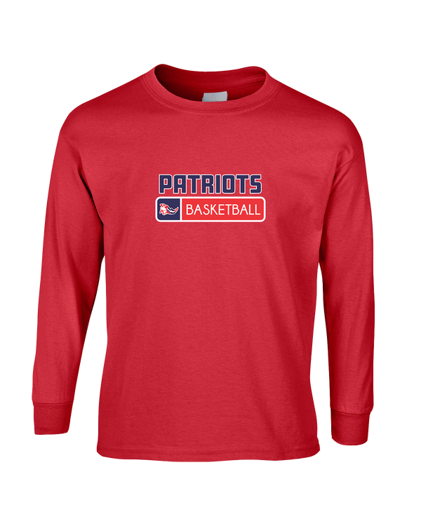 Pittston Area HS Boys Basketball Pennant - Mens Basic Cotton Long Sleeve