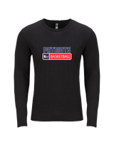 Pittston Area HS Boys Basketball Pennant - Tri Blend Long Sleeve
